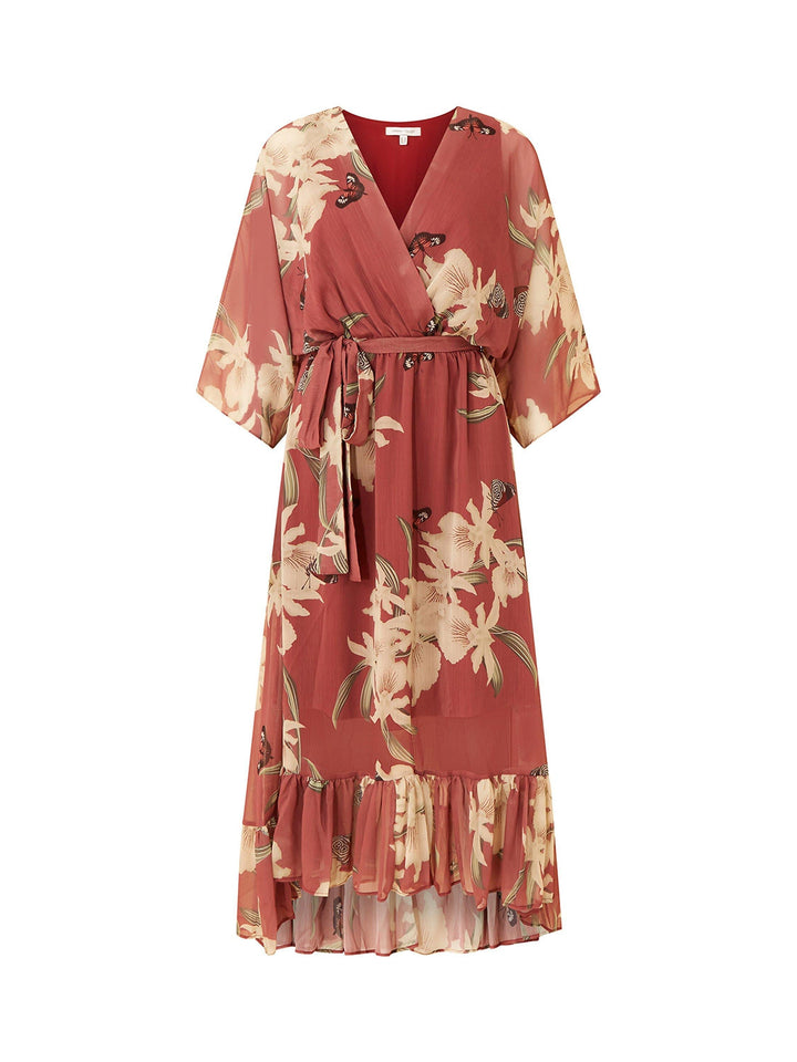 YASMINE™ - Elegantes Kimono-Midi-Kleid