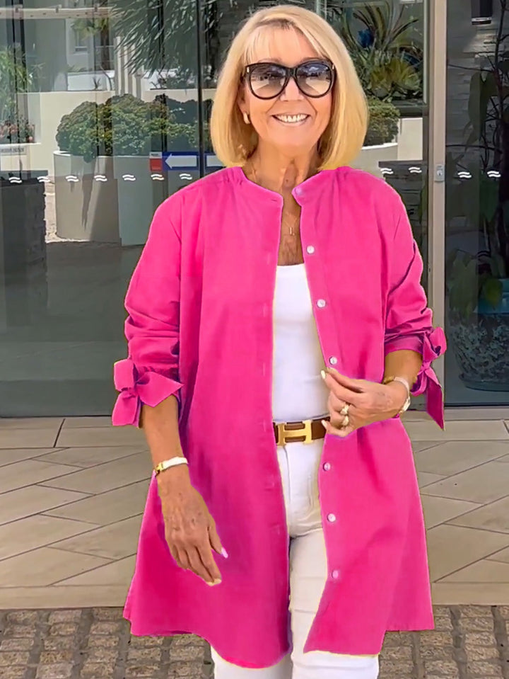 CÉLINA™ - Elegante Lange Hemdjacke