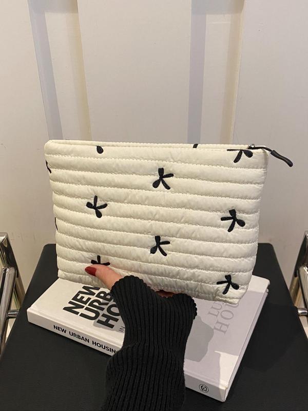 Große Kapazität gesteppte Clutch, Reise-Aufbewahrungstasche mit Reißverschluss