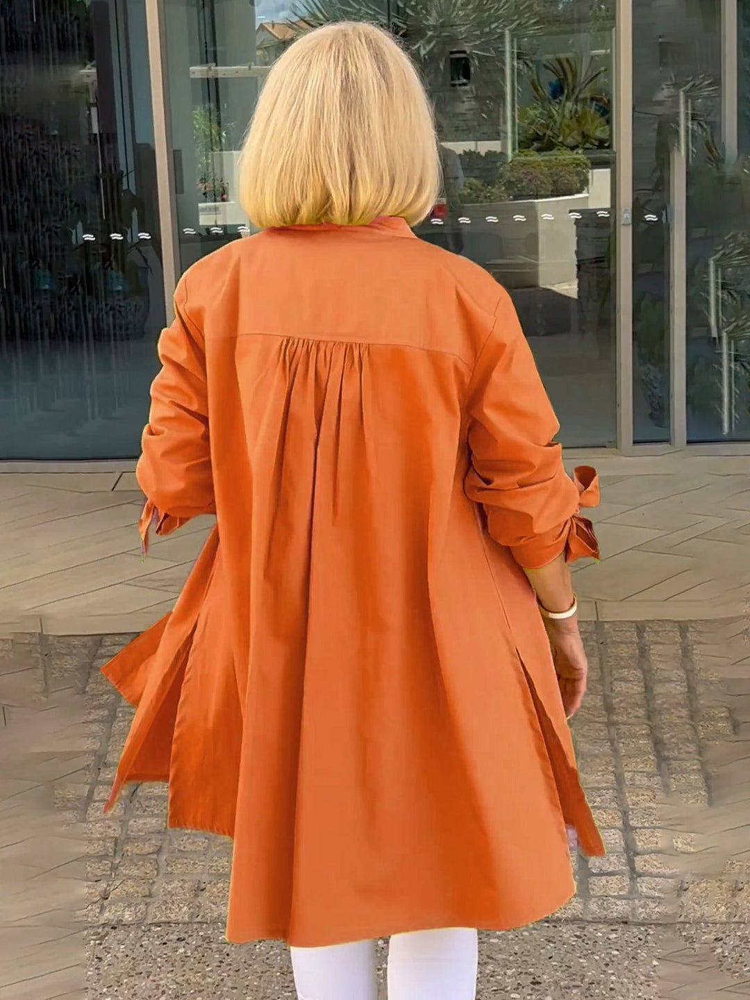 CÉLINA™ - Elegante Lange Hemdjacke