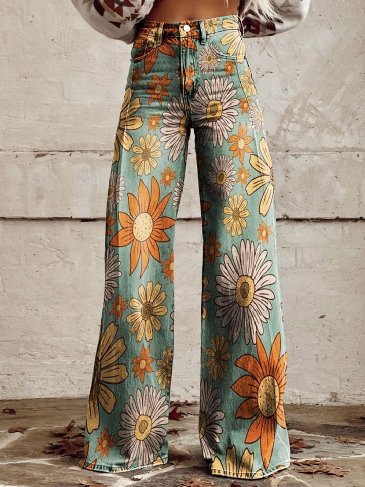 DAISY™ - Vintage Blumenweite Hosen