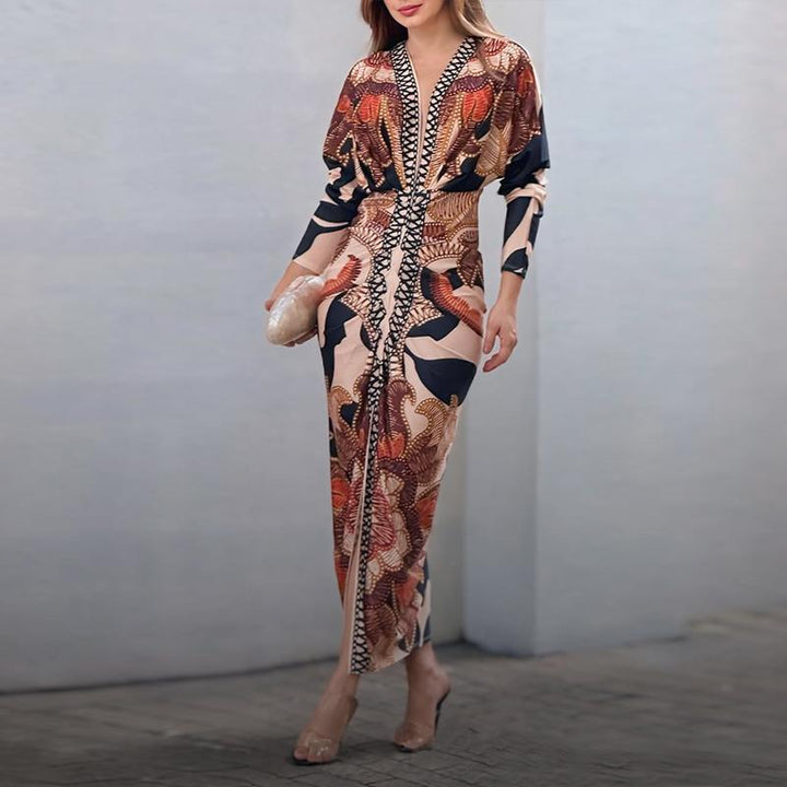 LUCIANA™ – Elegantes lässiges Midi-Kleid mit kurzen Ärmeln