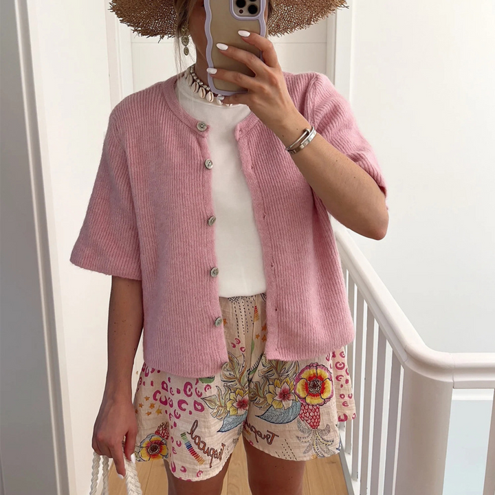 ALMA™ – Lässiger leichter Cardigan mit kurzen Ärmeln für den Sommer