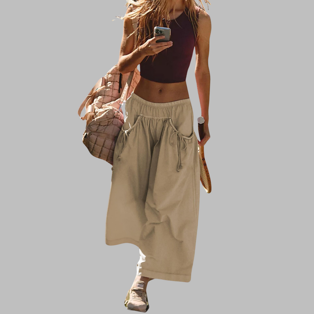 APPLE™ – Lässige Cargo-Parachute-Hosen mit weitem Bein