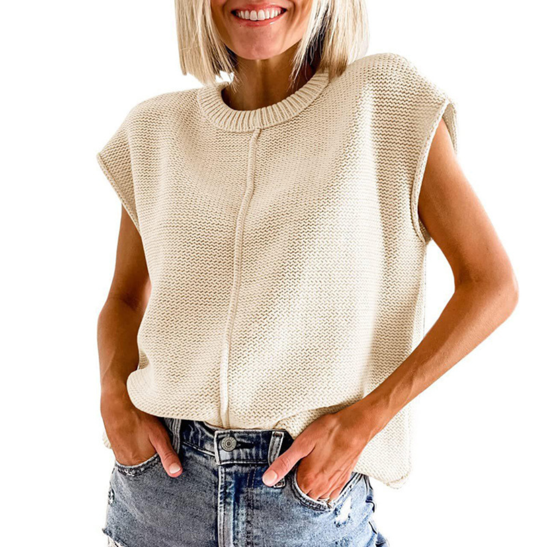 MAISIE™ - Lässiges Minimalistisches Ärmelloses Oberteil mit Rundhalsausschnitt