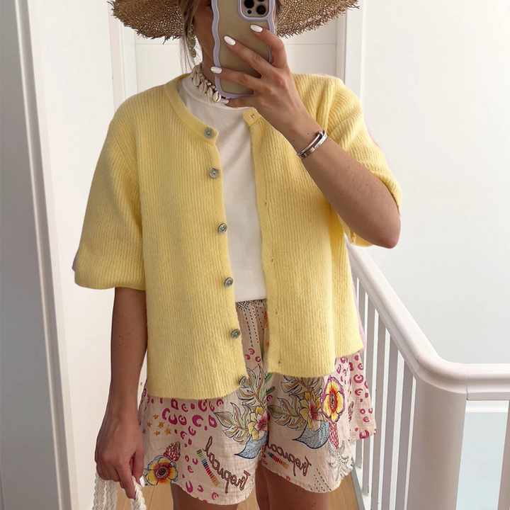 ALMA™ – Lässiger leichter Cardigan mit kurzen Ärmeln für den Sommer