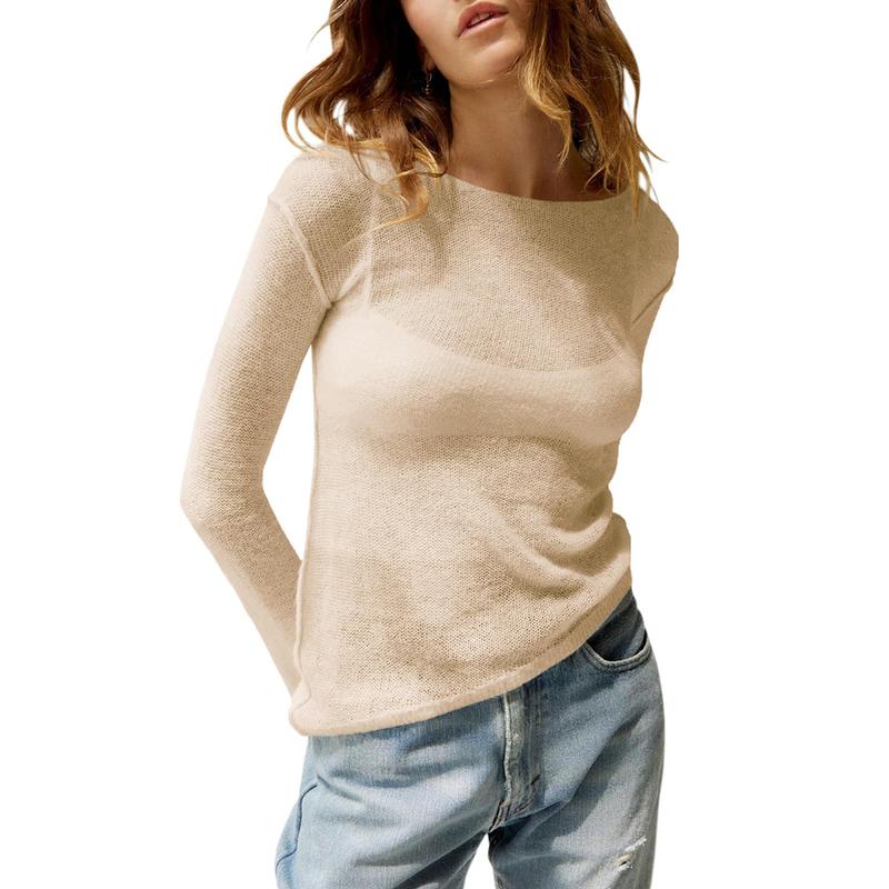 MHARLA™ - Leichtes Sommer-Transparente Langarm-Top