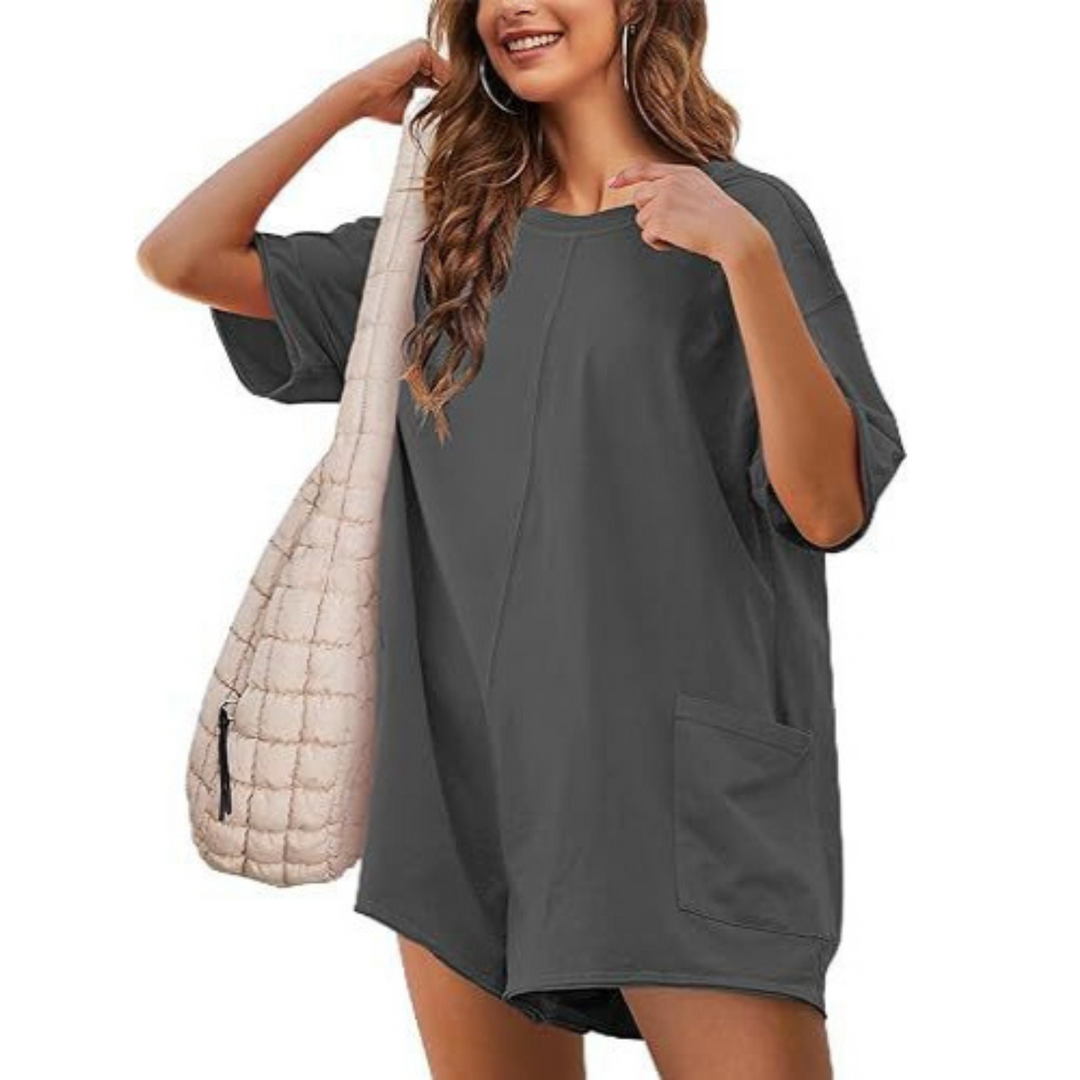 DULCINEA™ - Komfort Tee-Style Kurzer Jumpsuit