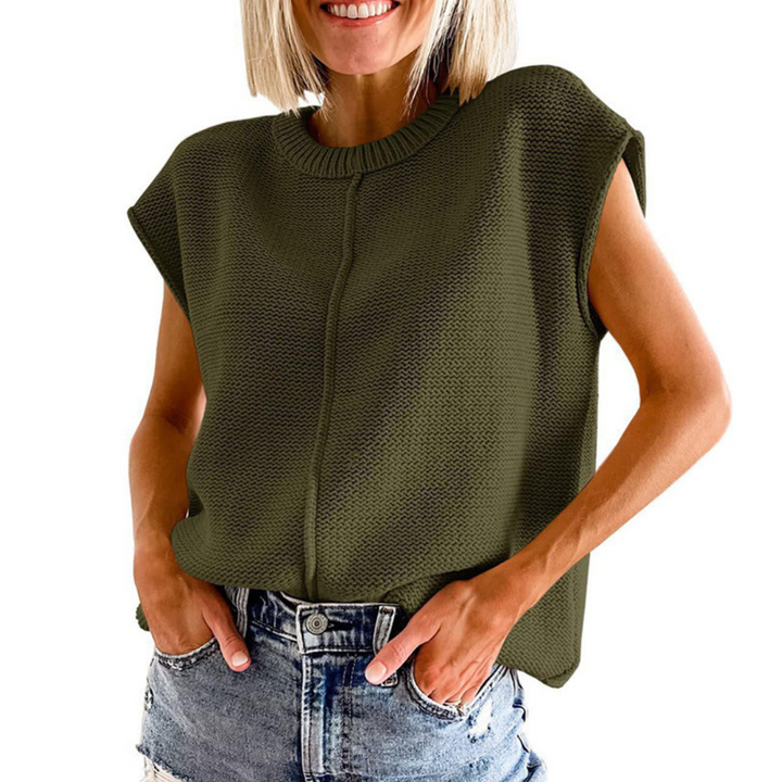 MAISIE™ - Lässiges Minimalistisches Ärmelloses Oberteil mit Rundhalsausschnitt