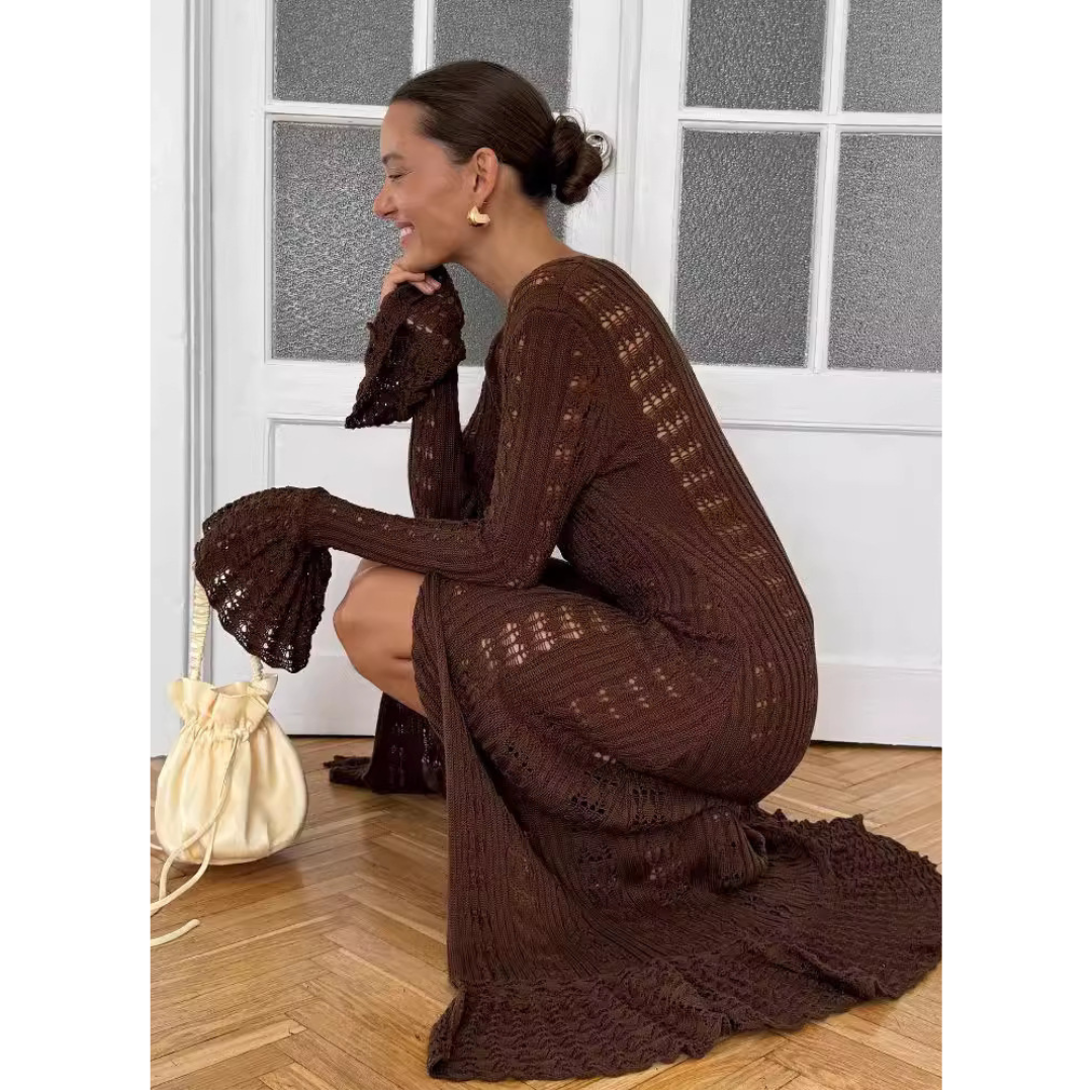 ADOWBI™ - Schicker Flatterärmel Fitted Button Cardigan