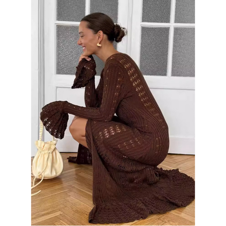 ADOWBI™ - Schicker Flatterärmel Fitted Button Cardigan