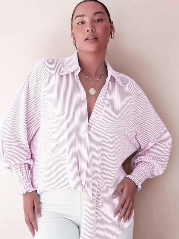 LIGAYA™ – Fließendes Plus-Size Freizeit-Hemd