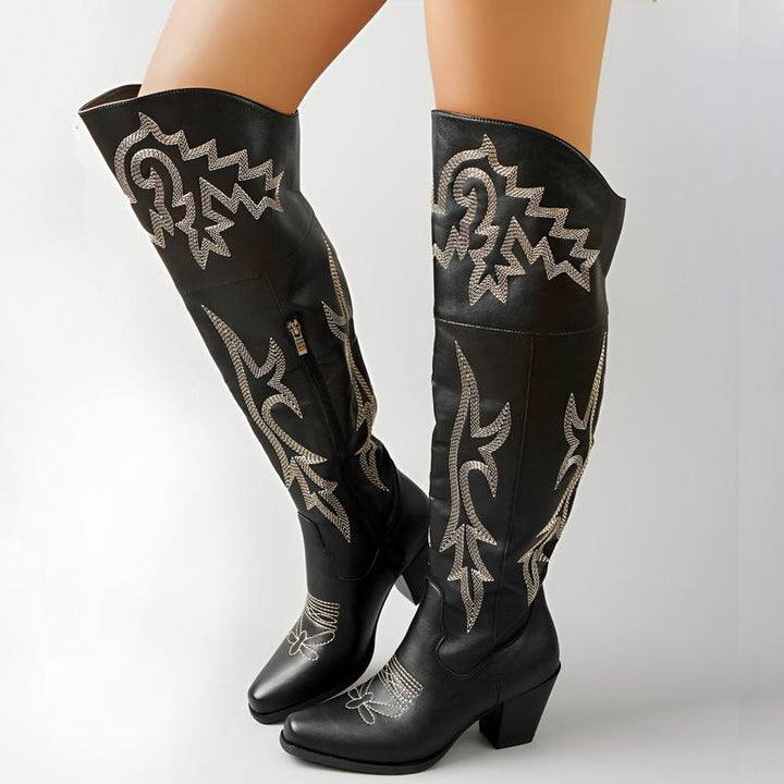CHEYENNE™ – Klassische Over-the-Knee Cowboy-Stiefel