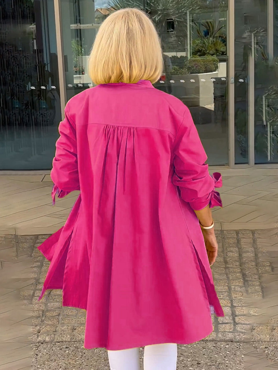 CÉLINA™ - Elegante Lange Hemdjacke