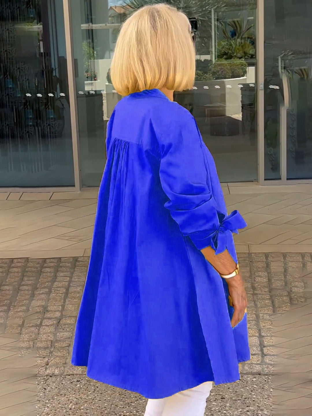 CÉLINA™ - Elegante Lange Hemdjacke