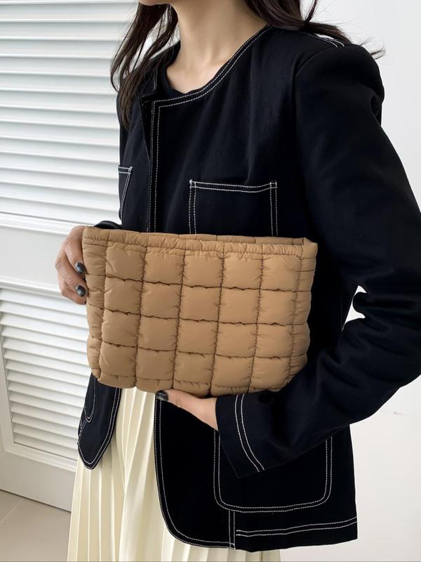 Große Kapazität gesteppte Clutch, Reise-Aufbewahrungstasche mit Reißverschluss