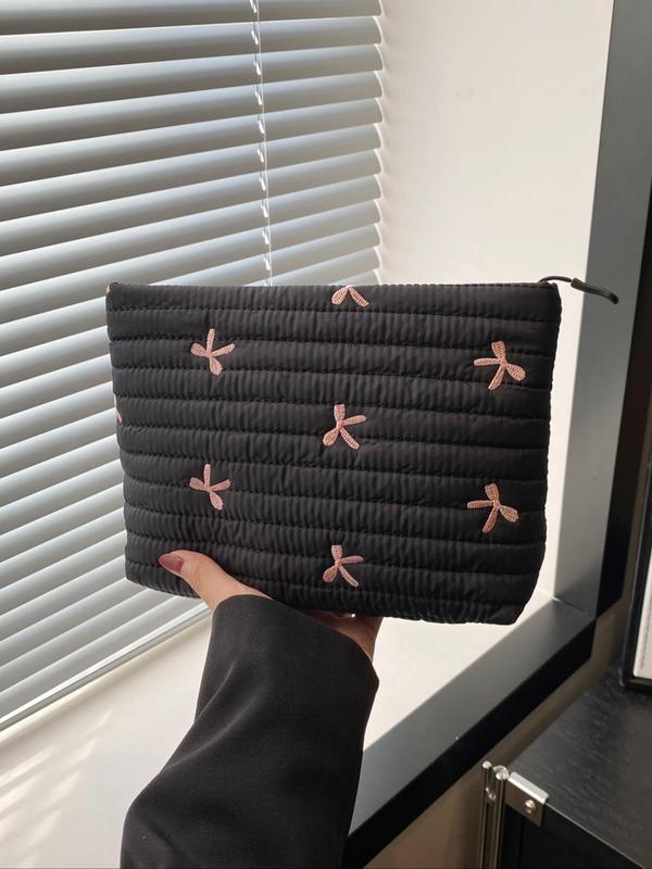 Große Kapazität gesteppte Clutch, Reise-Aufbewahrungstasche mit Reißverschluss