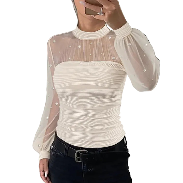 Elegantes Damen Gestreiftes Langarmhemd mit Knopfleiste für den Alltag