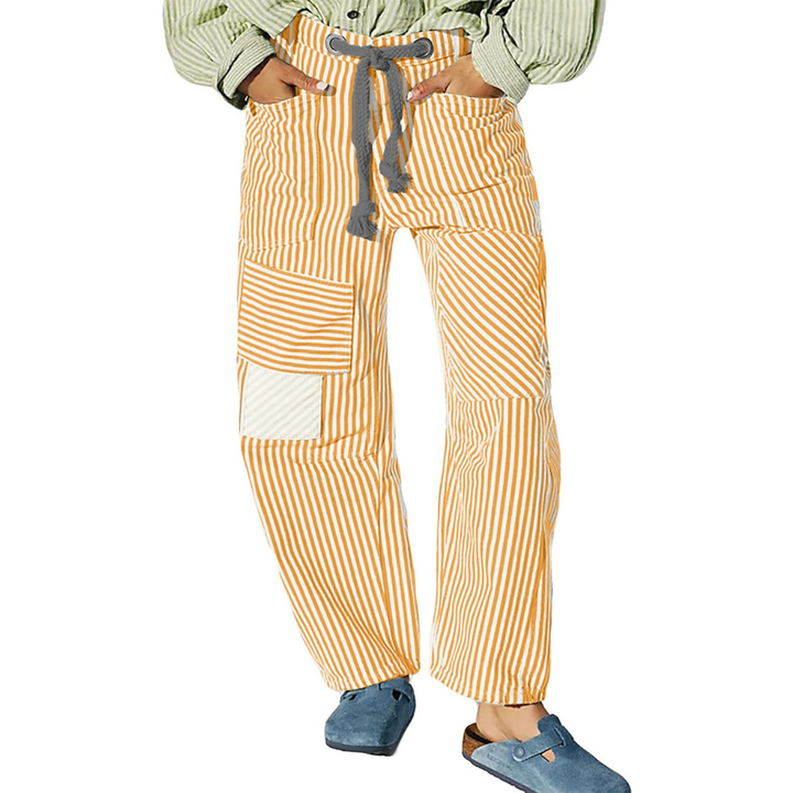 PERLAH™ – Schicke Streifen-Hosen mit Kordelzug und weitem Bein
