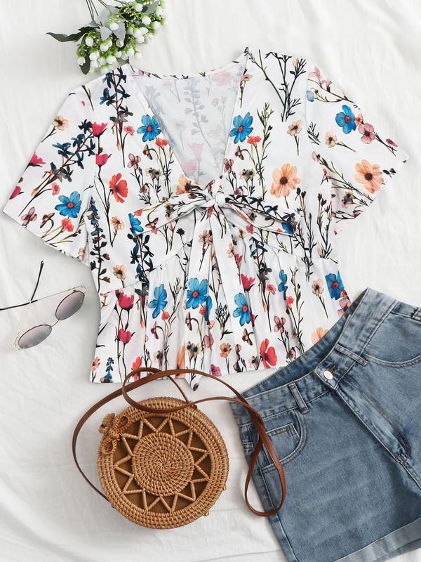 ALTHEA™ – Lässiges Sommer V-Ausschnitt Fließendes Top