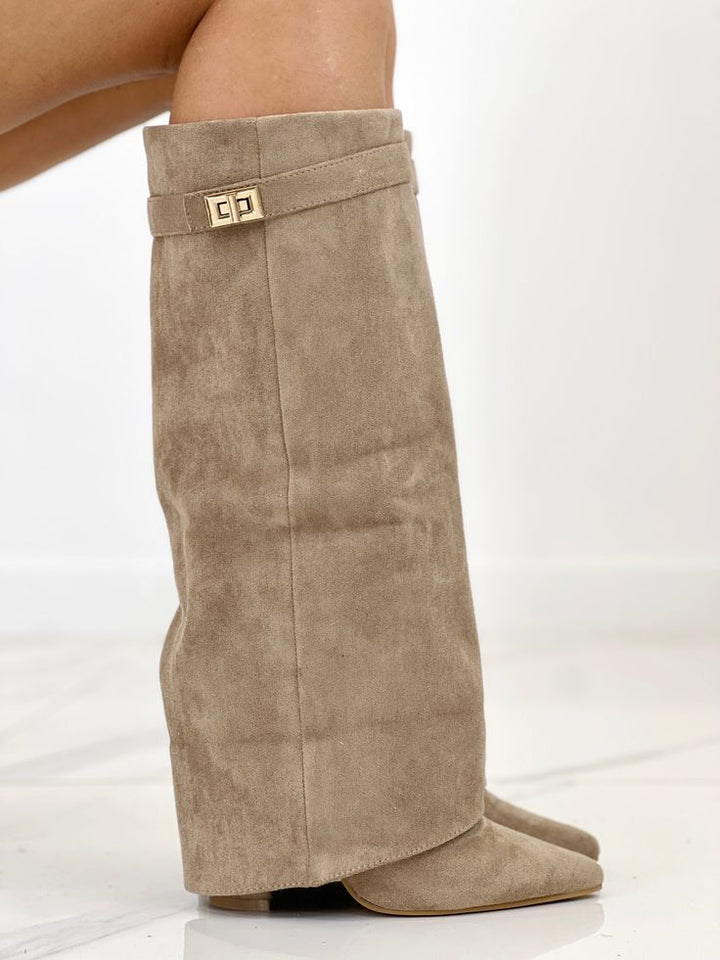 ARABELLA™ - Khaki Wildlederstiefel