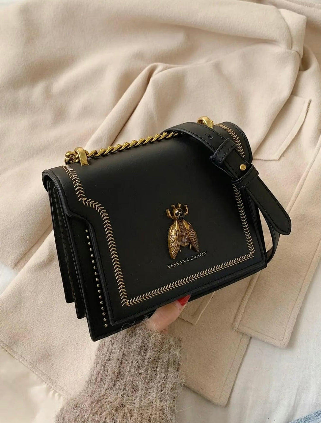 SIMONE™ - Zeitlose Luxus Kettenhandtasche