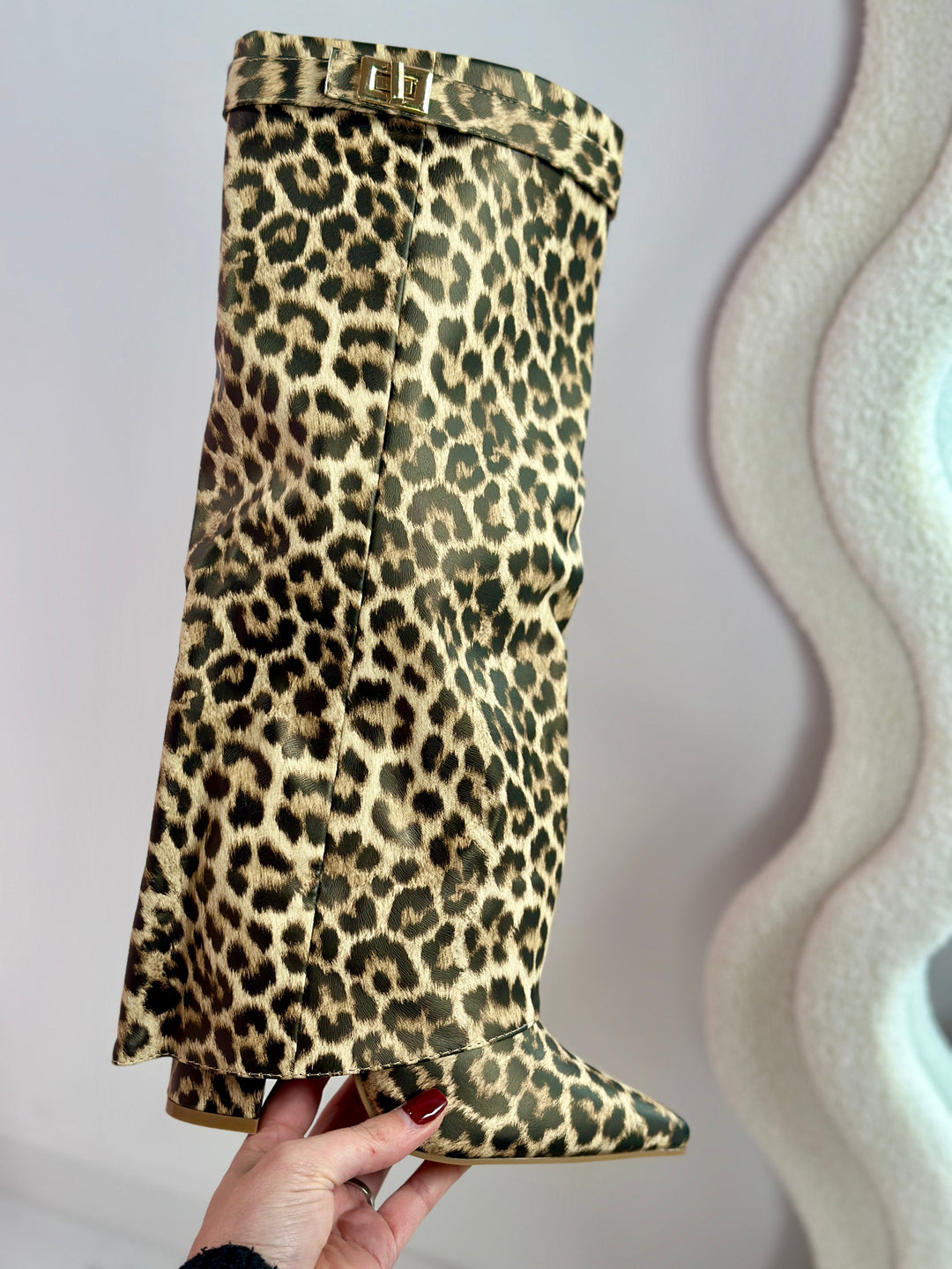 FELINA™ - Leopard-Lederstiefel