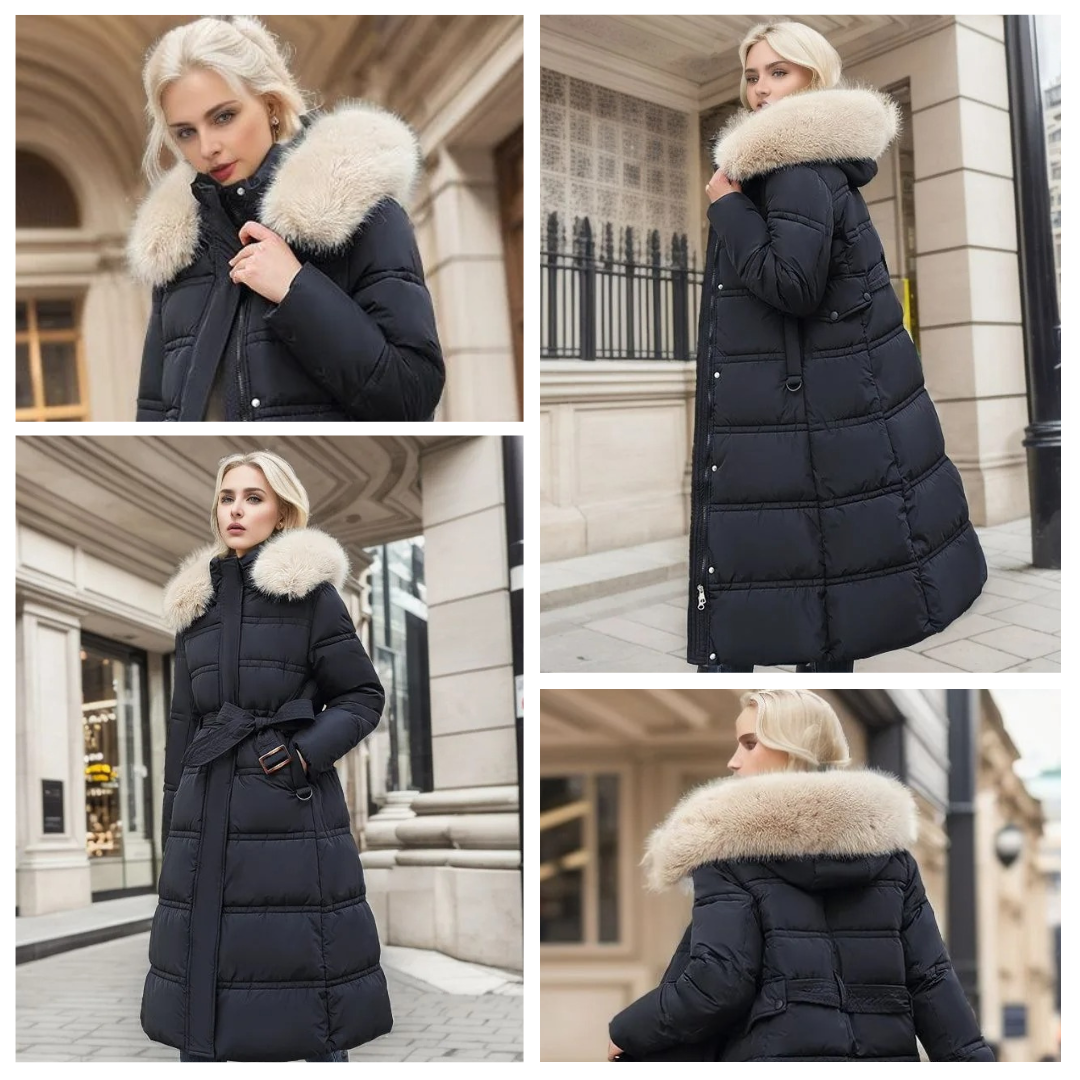 LUCIA™ | Designer Winterparka mit Pelzhut