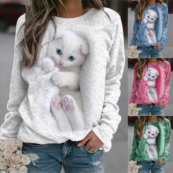 Neko™ - Gemütlicher Katzen-Print Sweatshirt