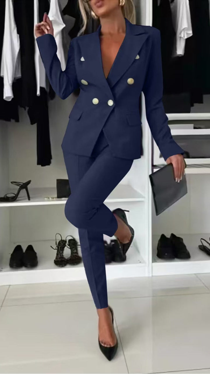 PENNIE™ - Elegantes Blazer-Set mit Kragen und Schlaghose
