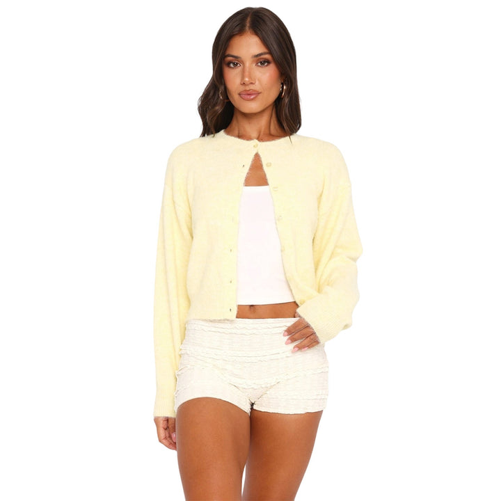 SHASA™ - Lässiger, verkürzter Cardigan mit langen Ärmeln