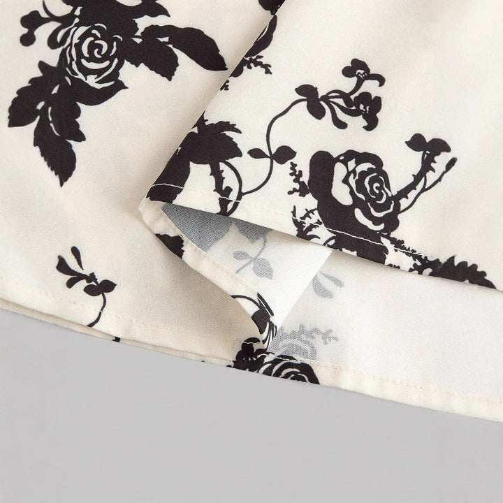 DAHLIANA™ - Elegantes Sommer-Blumen-Tie-Schulter-Kleid