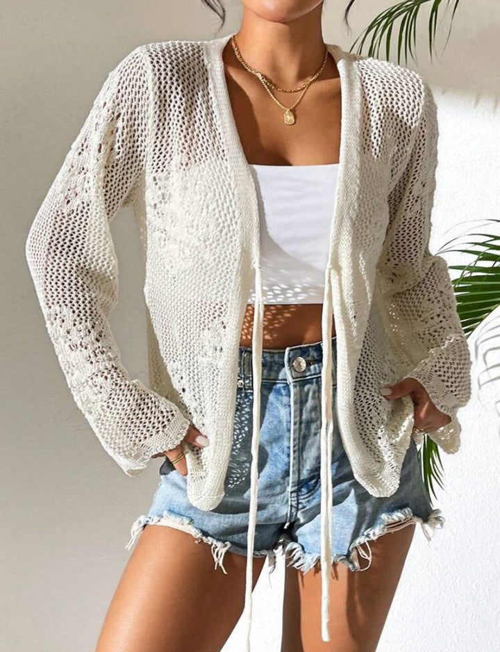 SICAT™ – Eleganter Cardigan mit Krawattenfront und langen Ärmeln