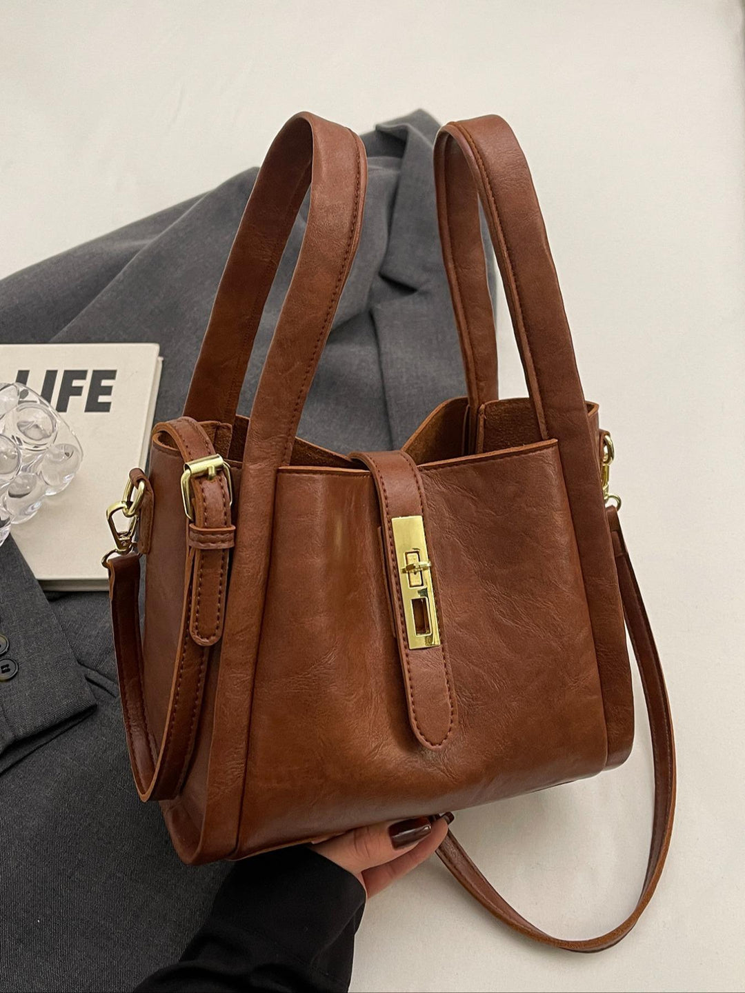 Elegante Retro Crossbody Schultertasche für Arbeit & Alltag