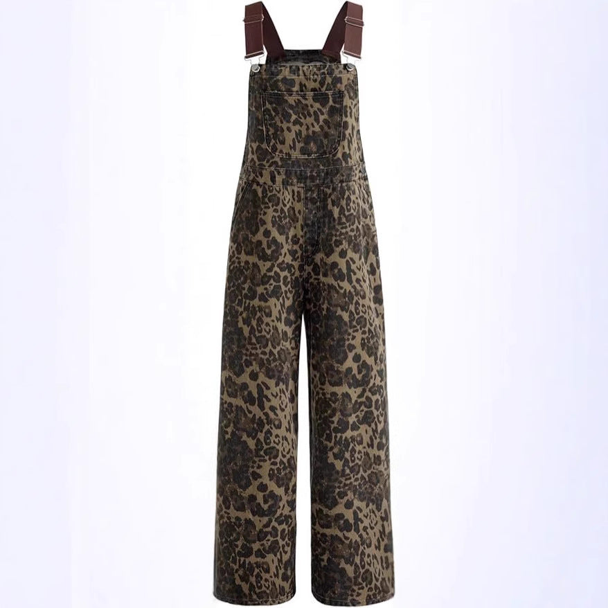 BLANCA™ – Retro Statement Weitbeiniger Leoparden-Jumpsuit