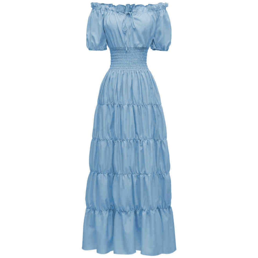 AIZA™ – Klassisches Korsett Langes Retro Maxikleid