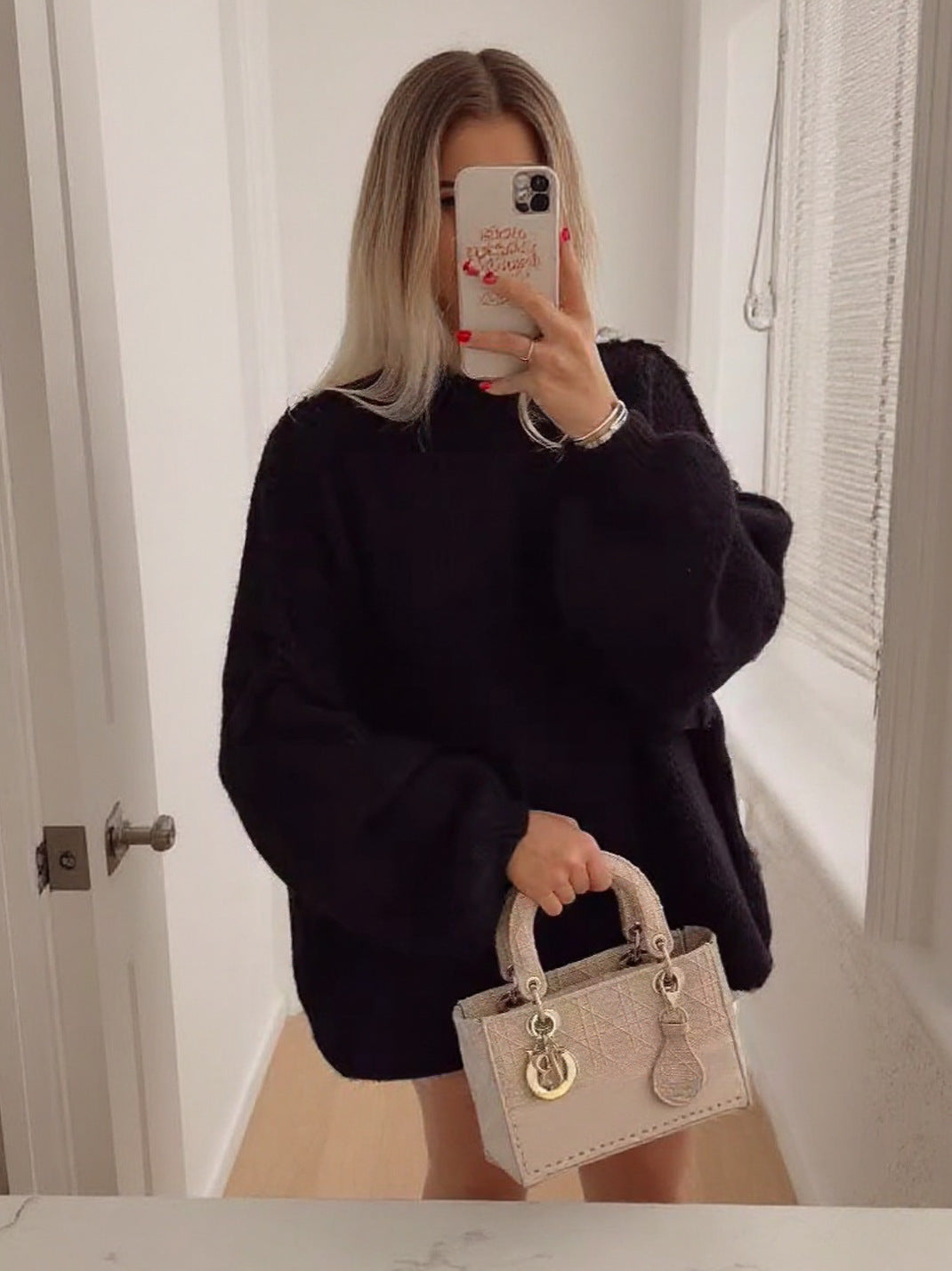 Batwing-Hals Langarm-Rippstrick-Tunika-Pullover für den Herbst