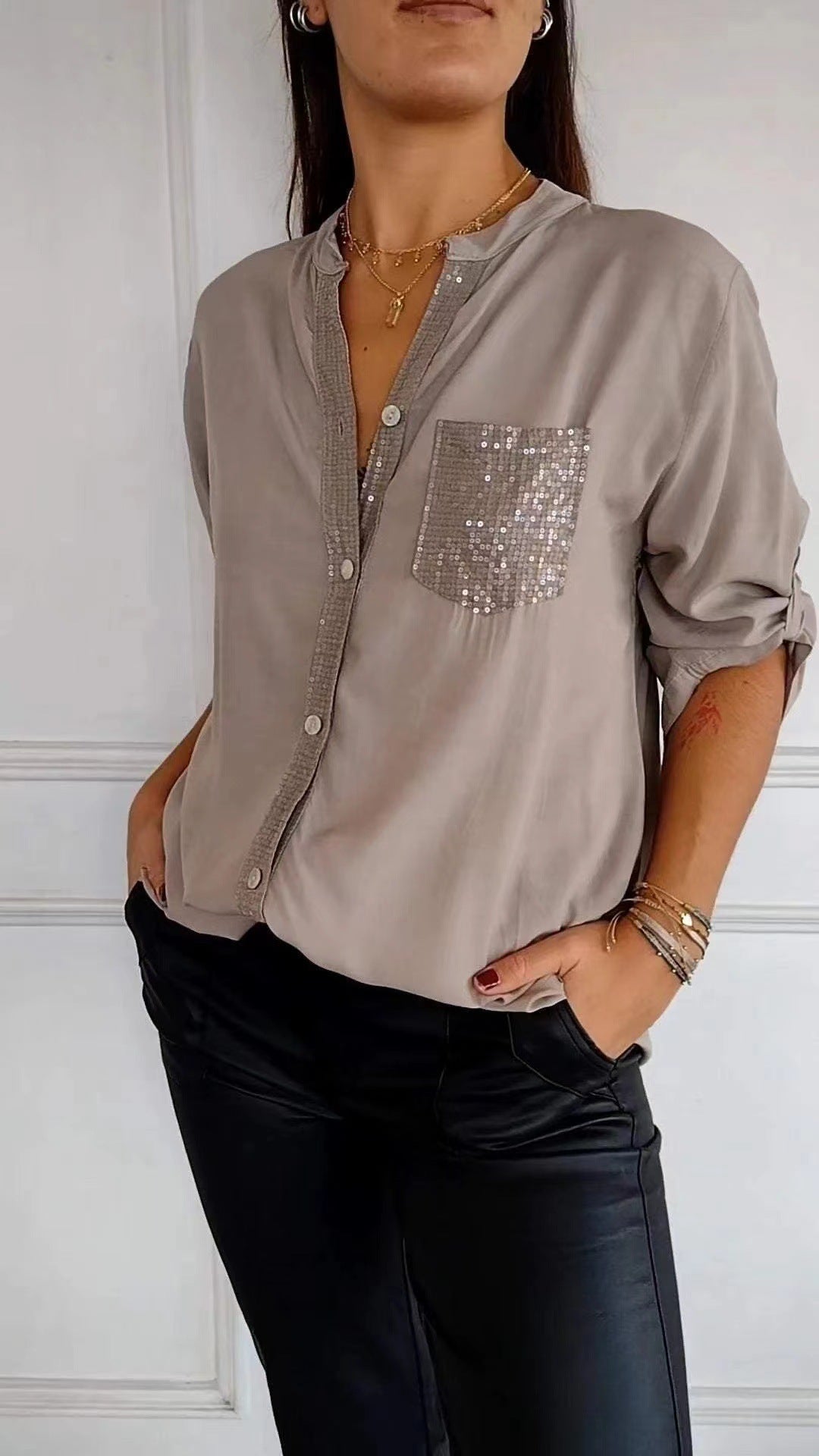 DANICA™ - Bluse mit Pailletten-Details