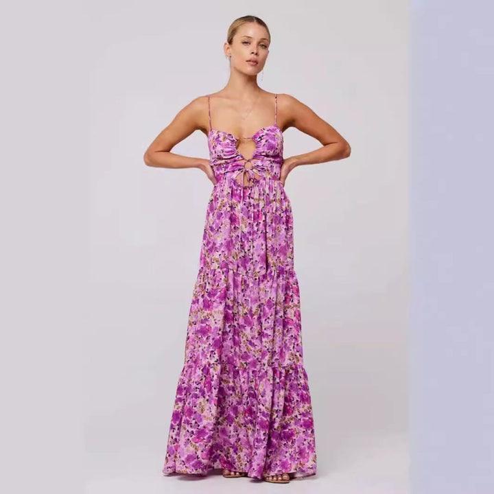 MARSHA™ - Schickes ärmelloses Sommer-Maxi-Kleid mit gekreuztem Knoten vorne