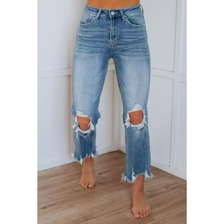 TALA™ – Lässige gewaschene Slim-Fit Ripped Jeans