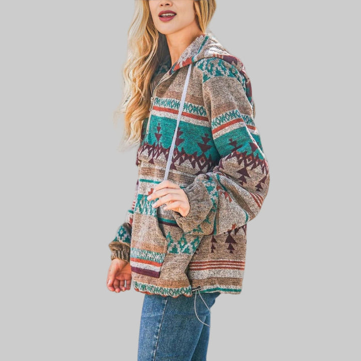 SAKU™ - Bequemer Oversized Reißverschluss Langarm Hoodie Sweatshirt