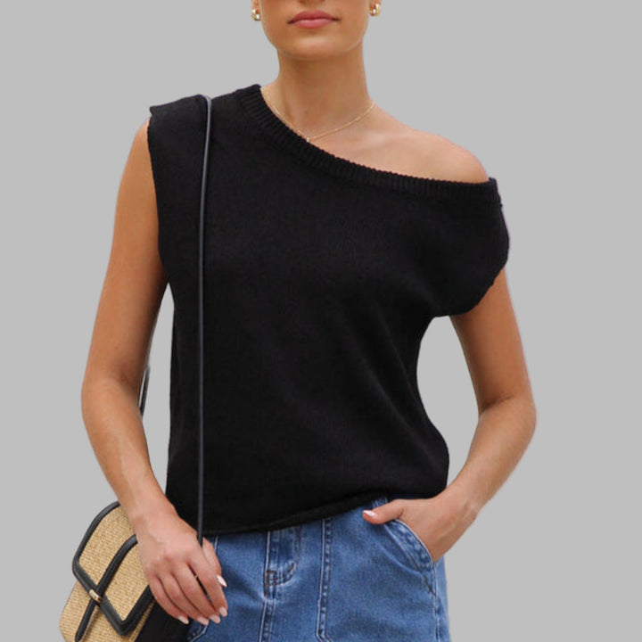 JUDITH™ - Elegante Off-Shoulder Kurzarm Pullover Bluse