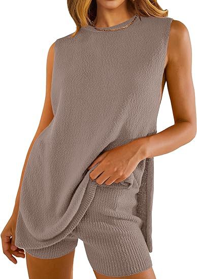 SAVINA™ – Ärmelloser Lounge-Pullover & Shorts Duo