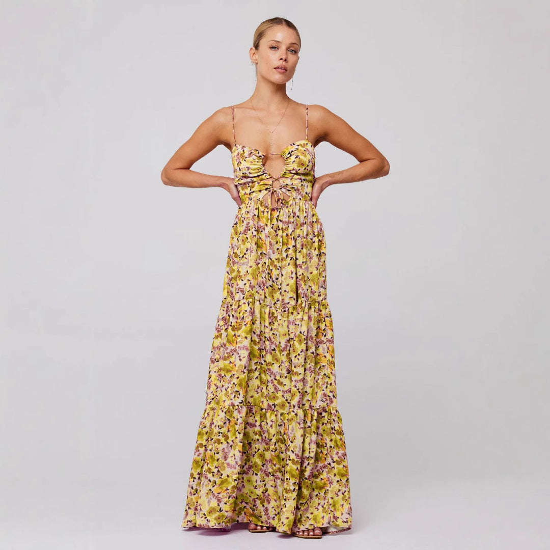 MARSHA™ - Schickes ärmelloses Sommer-Maxi-Kleid mit gekreuztem Knoten vorne