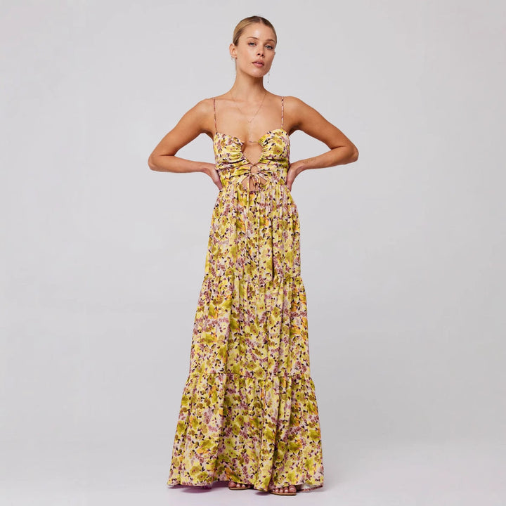 MARSHA™ - Schickes ärmelloses Sommer-Maxi-Kleid mit gekreuztem Knoten vorne