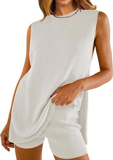 SAVINA™ – Ärmelloser Lounge-Pullover & Shorts Duo