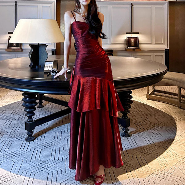 VIANNE™ - Glamouröses Rüsch Maxi-Kleid