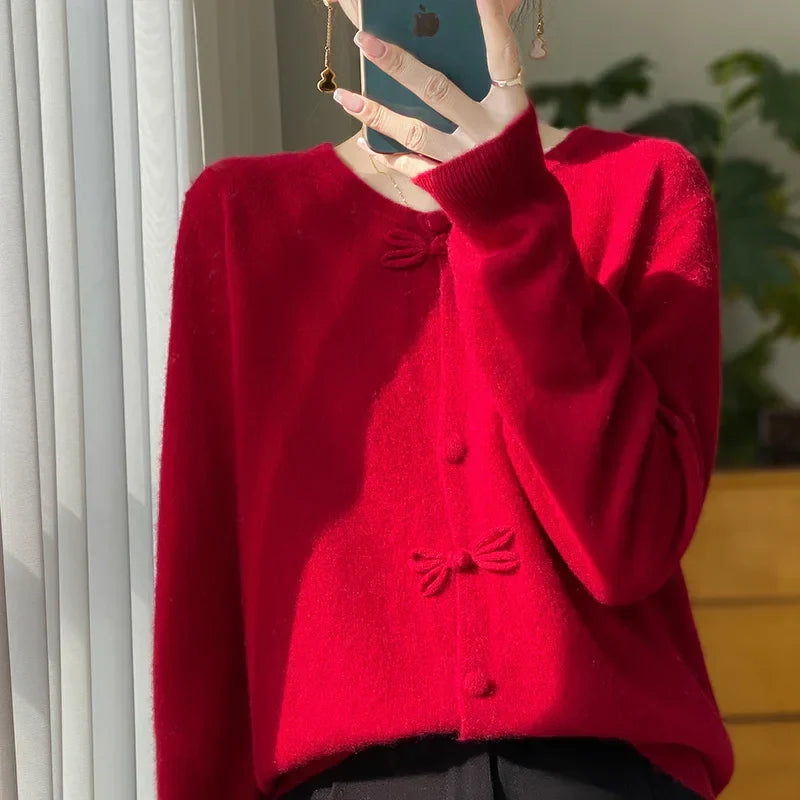 BELLA™ - Eleganter Schleifen-Cardigan