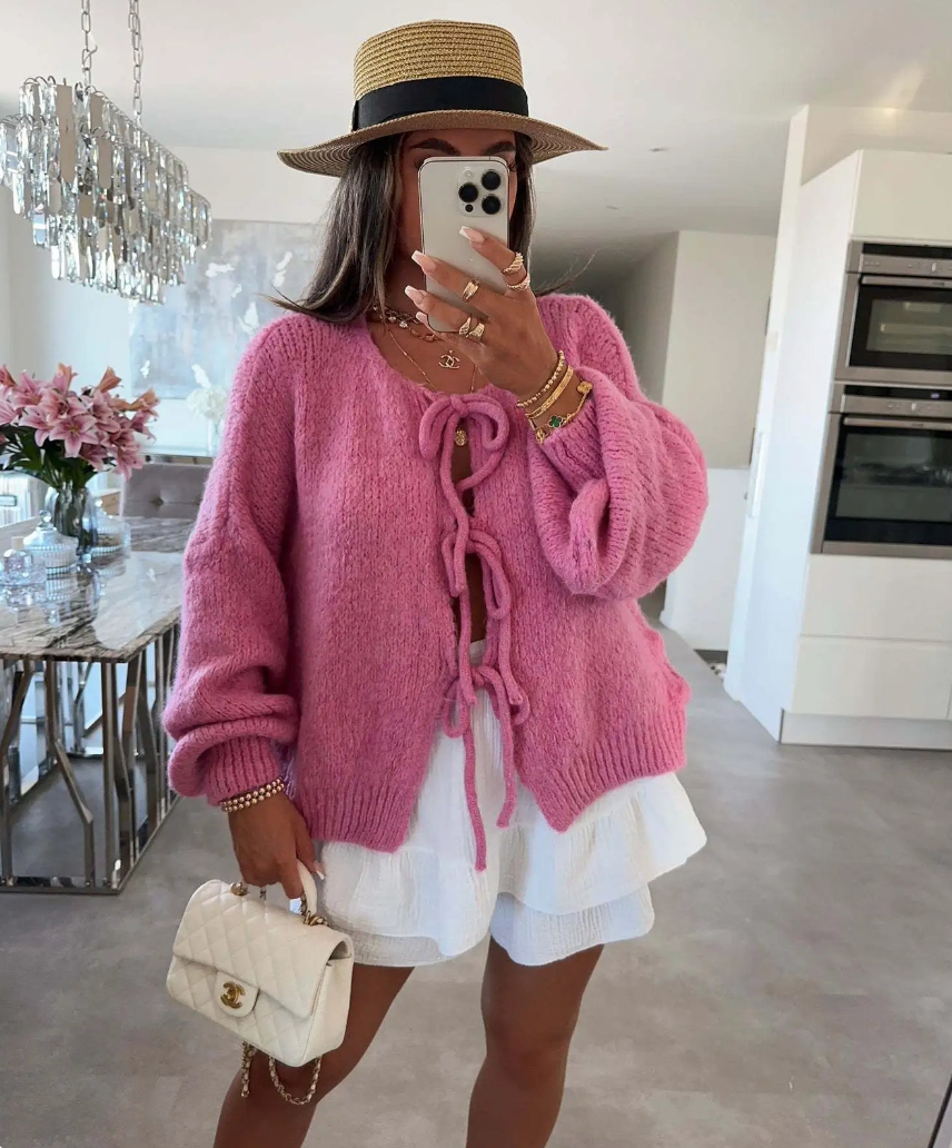 Eva | Strick-Bow Cardigan