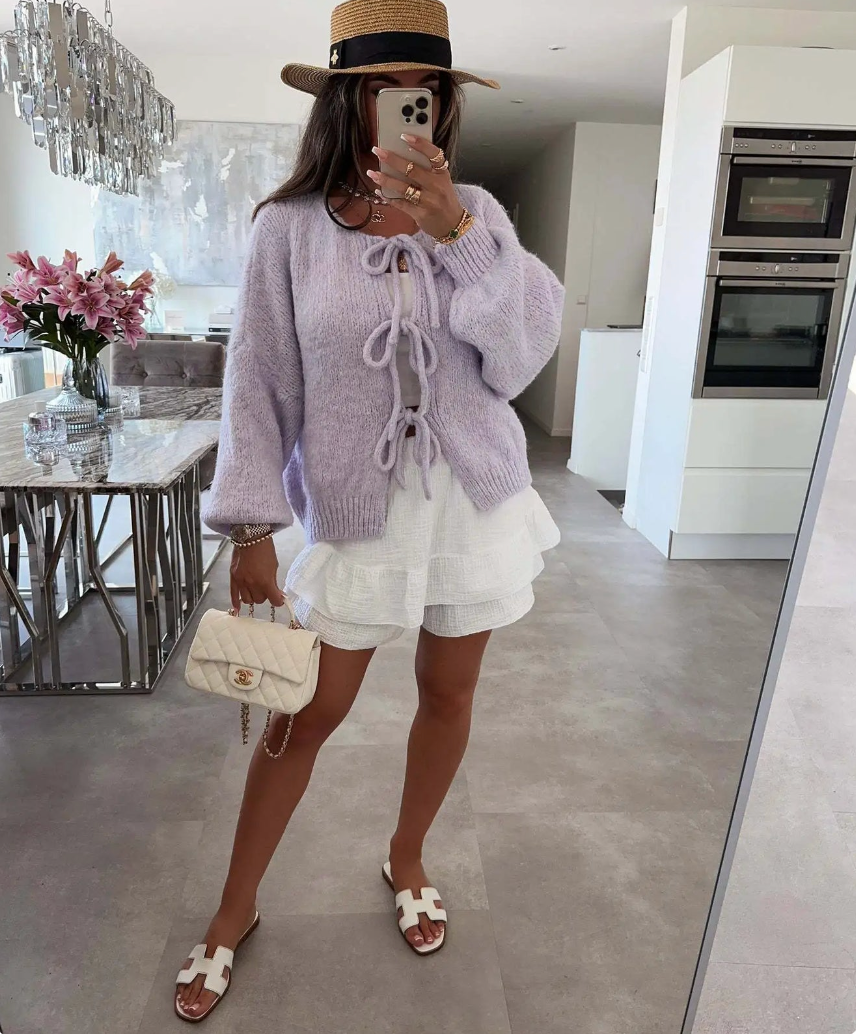 Eva | Strick-Bow Cardigan